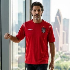 ✅Umbro England Red Men's Short Sleeve Football Jersey